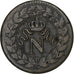 France, Napoleon I, Décime., 1814., Strasbourg, Bronze, EF(40-45)