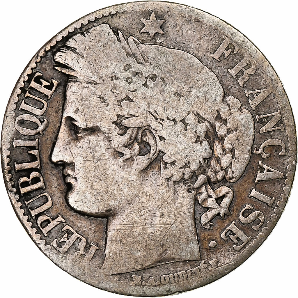 Frankreich, Franc, Cérès, 1872, Paris, Silber, S, Gadoury:465a, KM:822.1