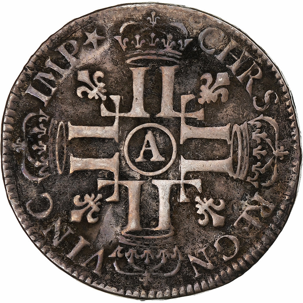 France, Louis XIV, 1/2 Écu aux huit L, 1690, Paris, réformé, Argent, TB