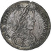 France, Louis XIV, 1/4 Écu à la mèche courte, 1644, Paris, Point, Silver