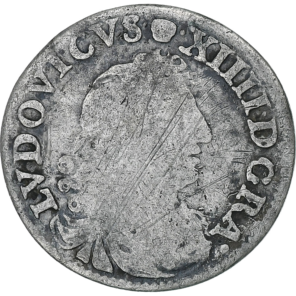 Francia, Louis XIV, 4 Sols des Traitants, 1676, Vimy, Plata, BC+, Gadoury:103