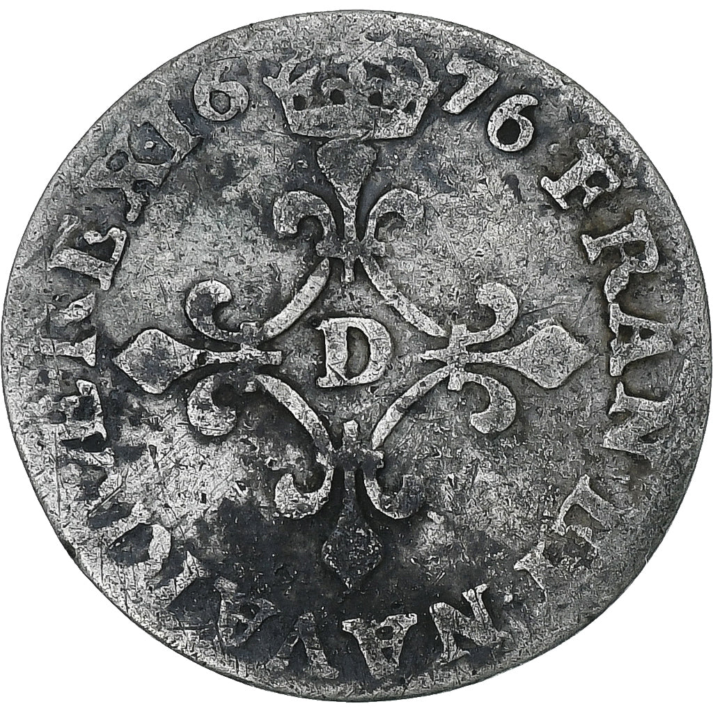 Francia, Louis XIV, 4 Sols des Traitants, 1676, Vimy, Plata, BC+, Gadoury:103