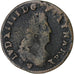 Francia, Louis XIV, 2 Deniers, 1708, Strasbourg, Cobre, BC+, Gadoury:72