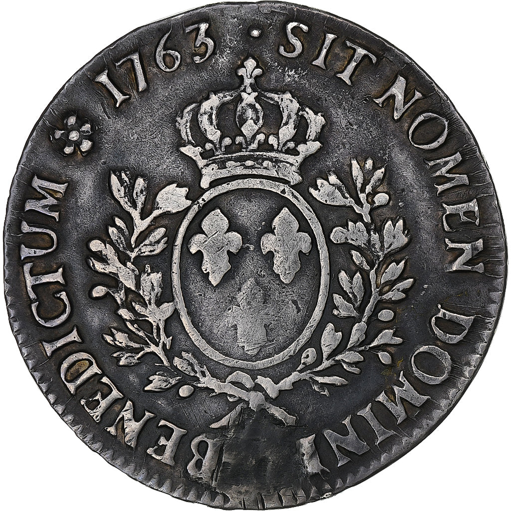 France, Louis XV, Écu au bandeau, 1763, Bayonne, Silver, VF(30-35), Gadoury:322