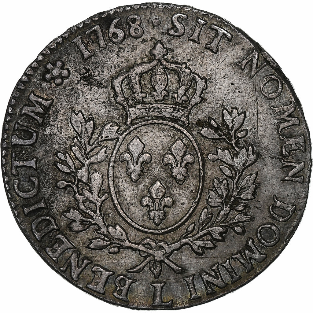 France, Louis XV, Écu au bandeau, 1768, Bayonne, Silver, VF(30-35), Gadoury:322