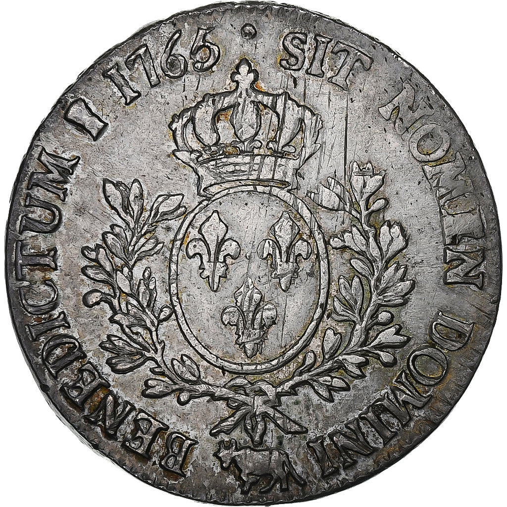 Frankrijk, Louis XV, Écu de Béarn au bandeau, 1765, Pau, Zilver, ZF