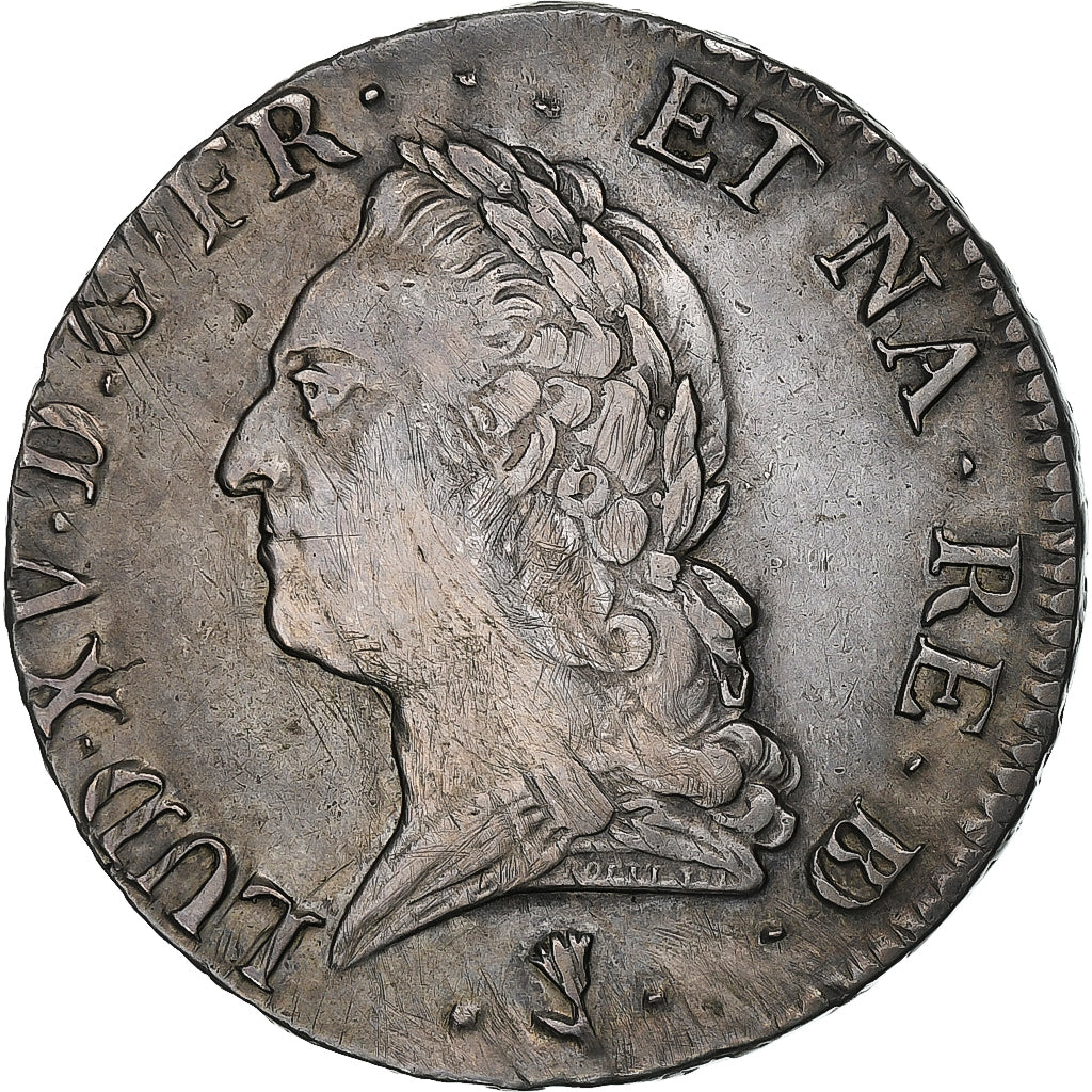 Frankrijk, Louis XV, Écu de Béarn à la vieille tête, 1771, Pau, Zilver, ZF
