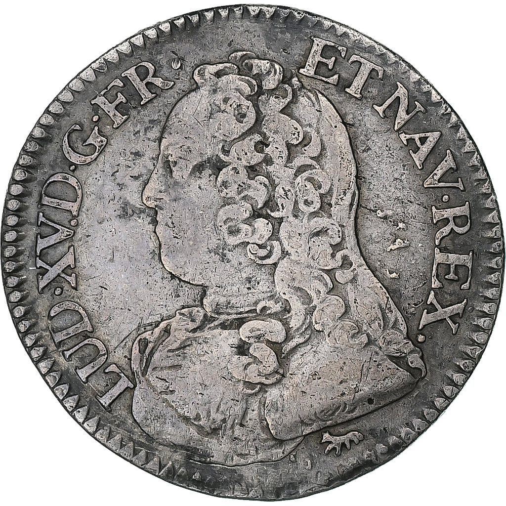 França, Louis XV, 1/5 Écu aux branches d'olivier, 1726, Paris, 1st semester