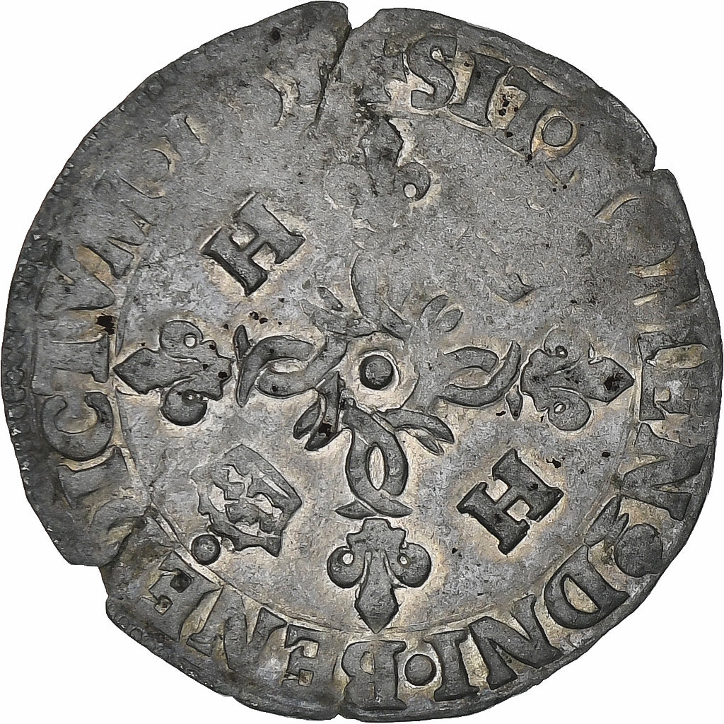 Frankrijk, Henri II, Douzain aux croissants, 1551, Rouen, Billon, FR