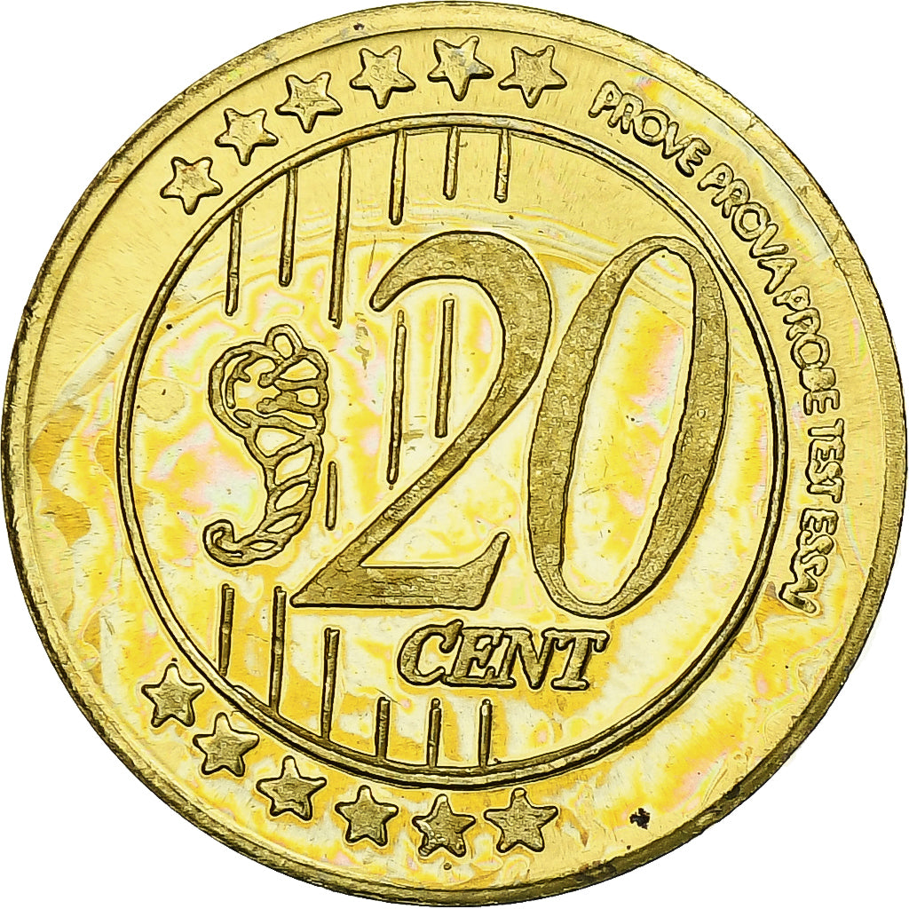 Rusland, Chechnya, 20 Euro Cent, Fantasy euro patterns, Essai-Trial, Proof