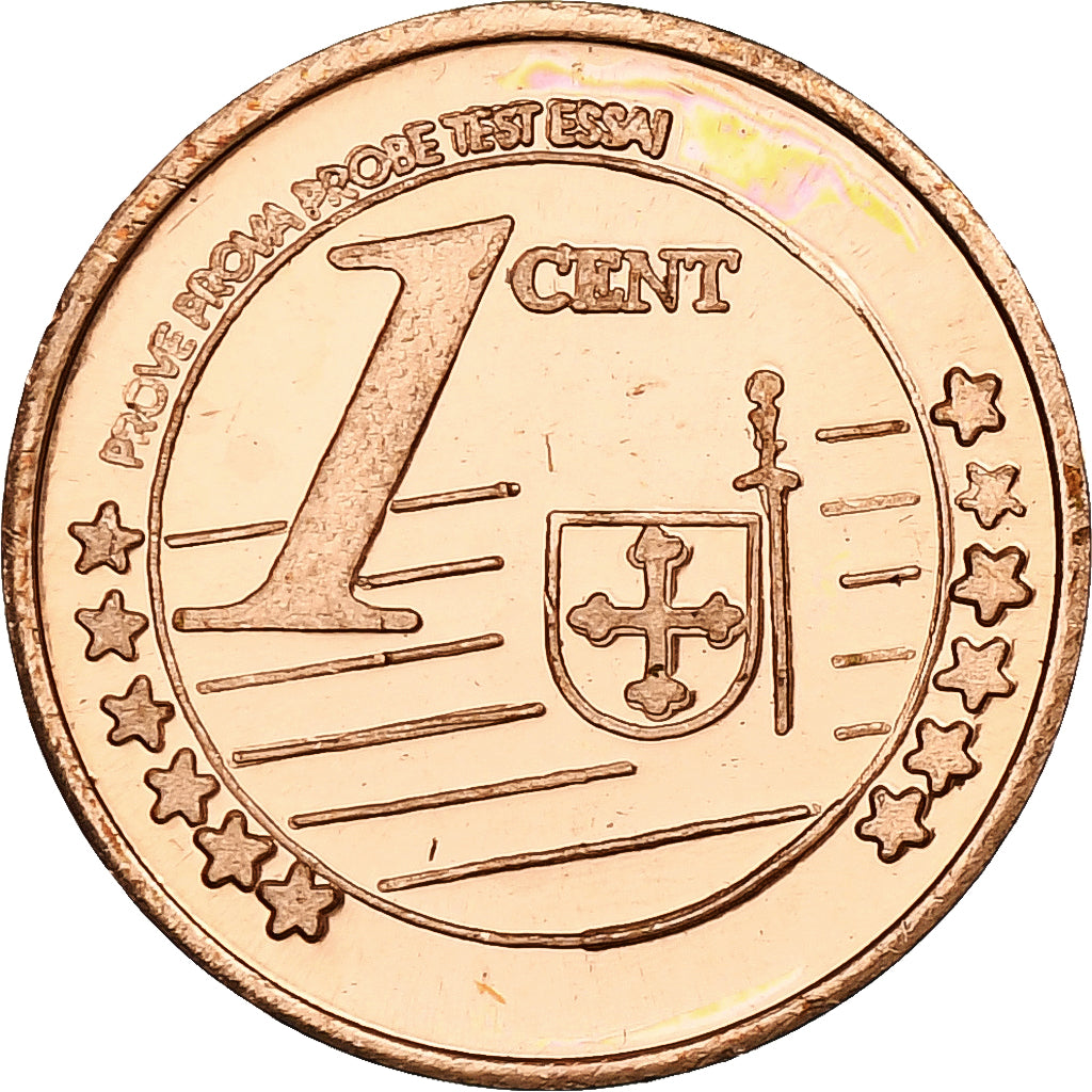 Russie, Chechnya, Euro Cent, Fantasy euro patterns, Essai-Trial, BE, 2005