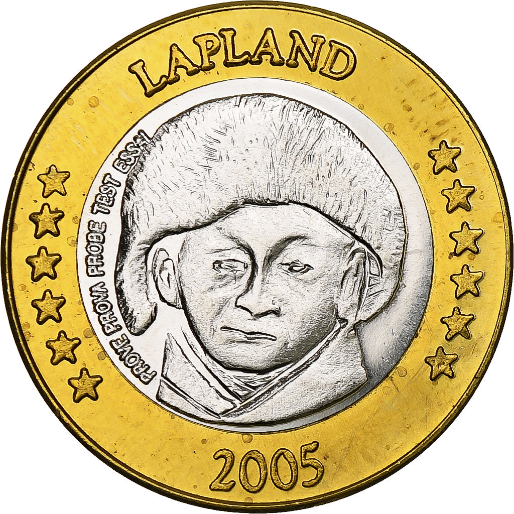 Finland, Lapland, 2 Euro, Fantasy euro patterns, Essai-Trial, Proof, 2005