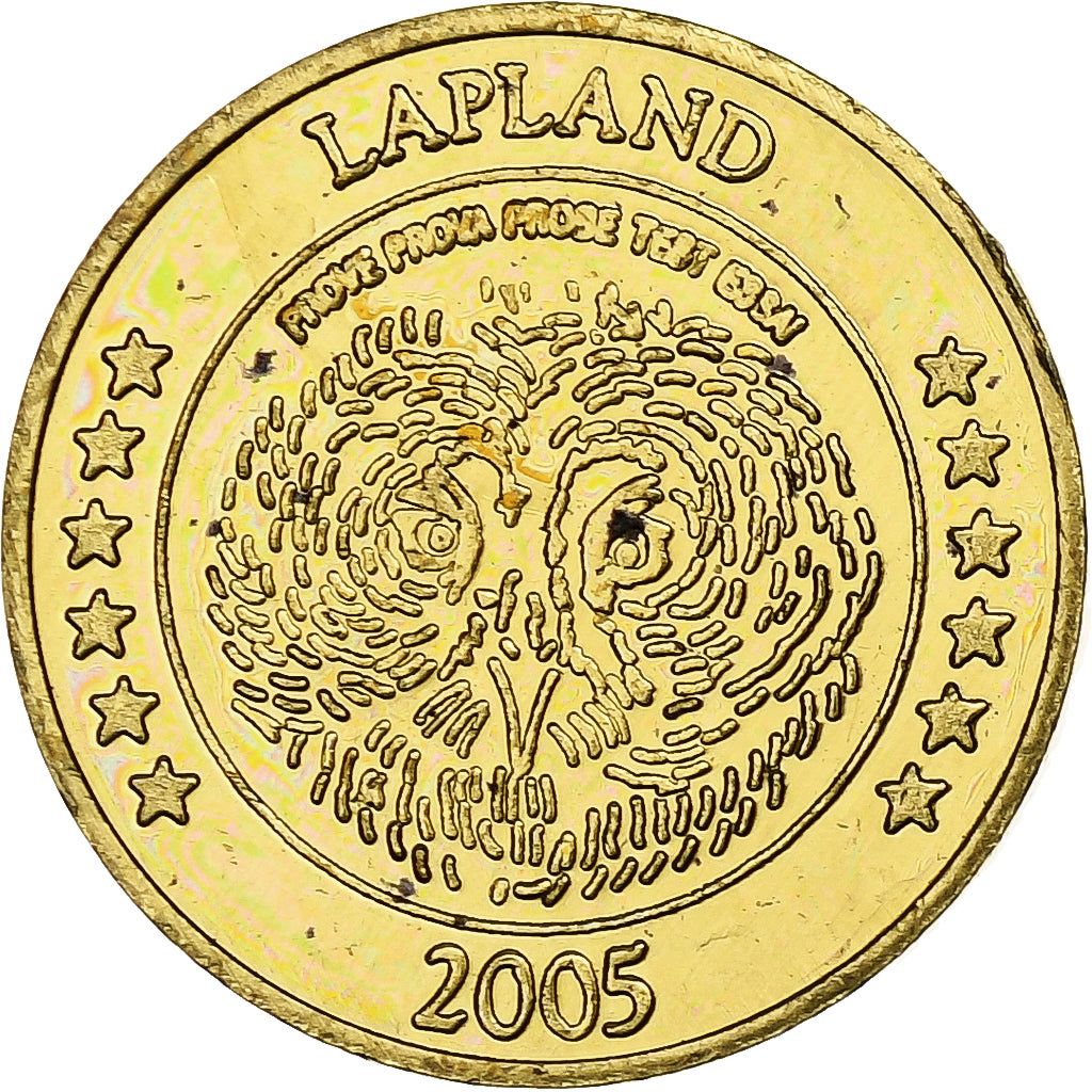 Finlande, Lapland, 10 Euro Cent, Fantasy euro patterns, Essai-Trial, BE, 2005