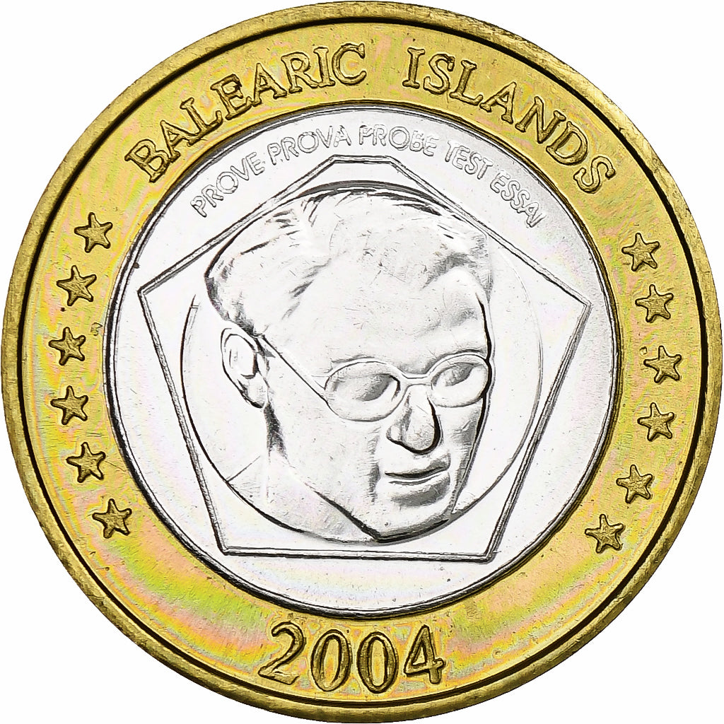 Spanje, Balearic Islands, 2 Euro, Fantasy euro patterns, Essai-Trial, Proof