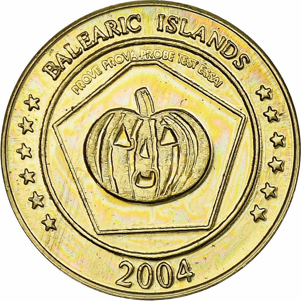 Espagne, Balearic Islands, 10 Euro Cent, Fantasy euro patterns, Essai-Trial, BE
