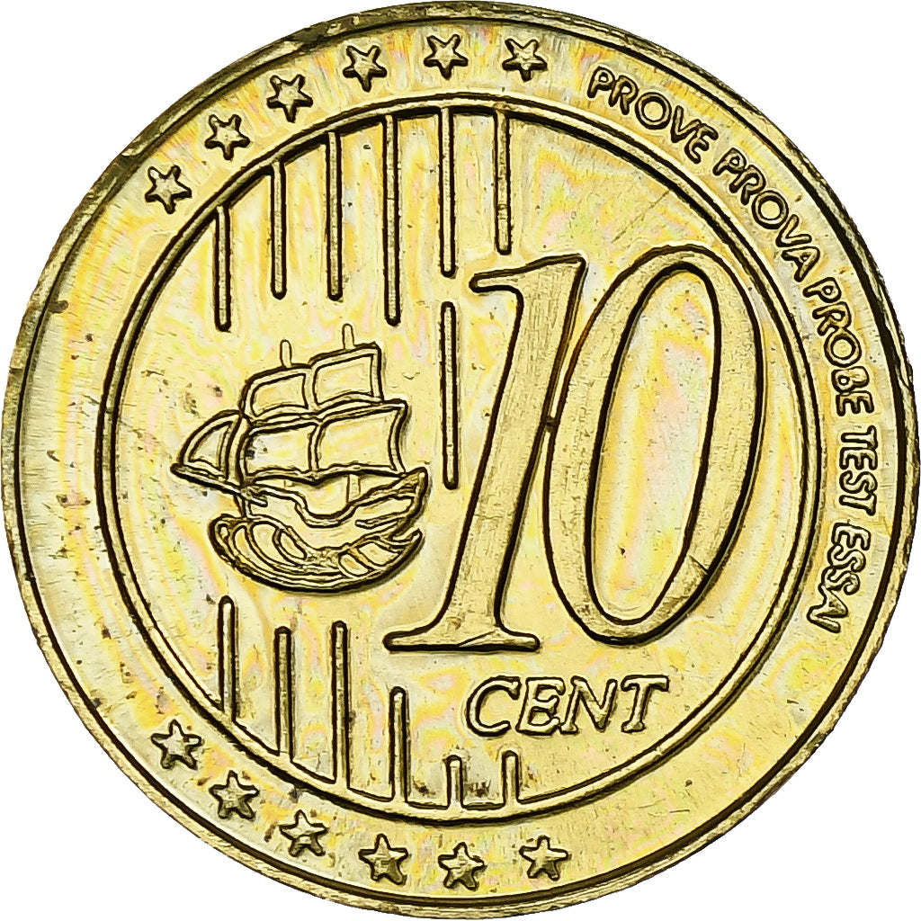 Espagne, Balearic Islands, 10 Euro Cent, Fantasy euro patterns, Essai-Trial, BE