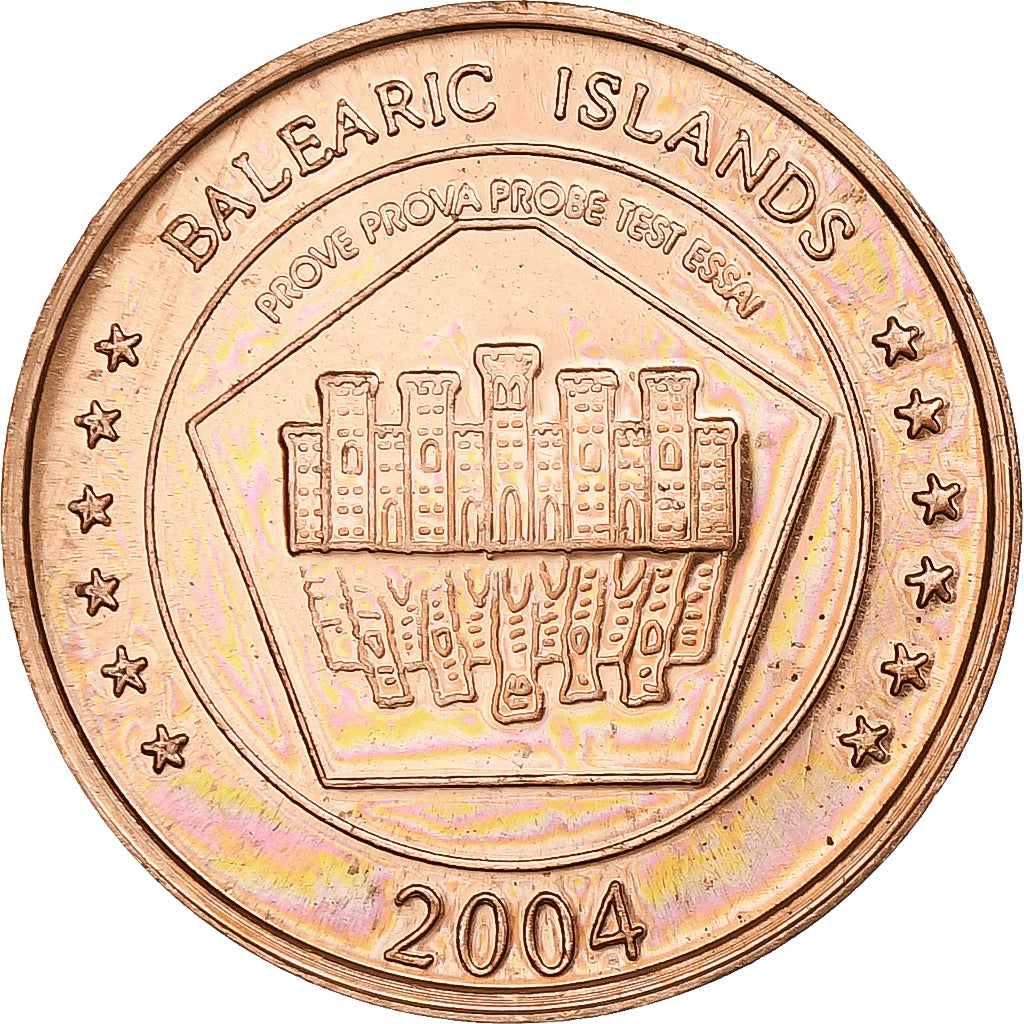 Espagne, Balearic Islands, 5 Euro Cent, Fantasy euro patterns, Essai-Trial, BE