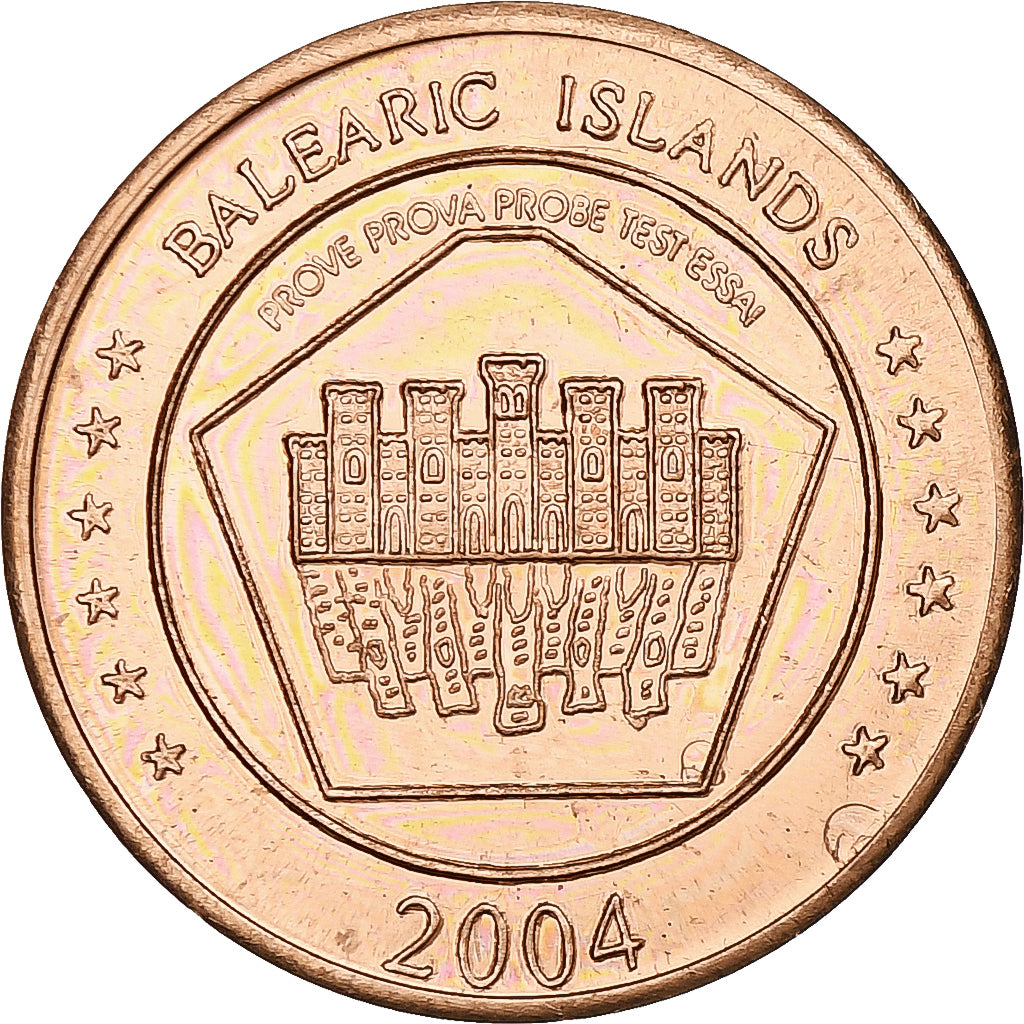 Espagne, Balearic Islands, 2 Euro Cent, Fantasy euro patterns, Essai-Trial, BE