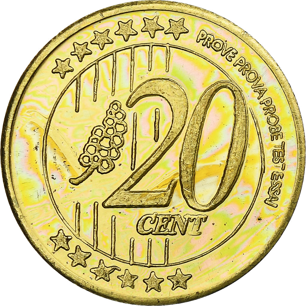 Spagna, Canary Islands, 20 Euro Cent, Fantasy euro patterns, Essai-Trial, FS