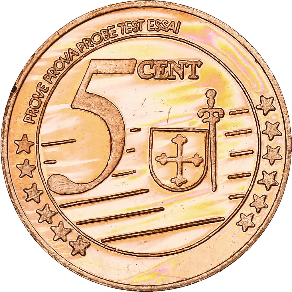Espagne, Canary Islands, 5 Euro Cent, Fantasy euro patterns, Essai-Trial, BE