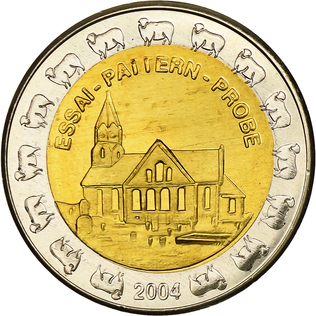 Islas Faroe, 2 Euro, Fantasy euro patterns, Essai-Trial, Prueba, 2004