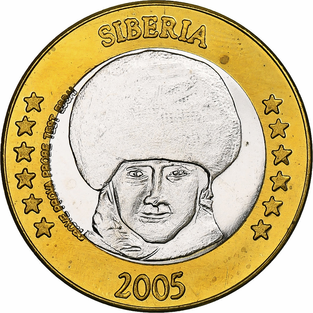 Russland, Siberia, 2 Euro, Fantasy euro patterns, Essai-Trial, PP, 2005