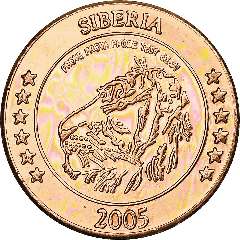 Rússia, Siberia, 5 Euro Cent, Fantasy euro patterns, Essai-Trial, Proof, 2005