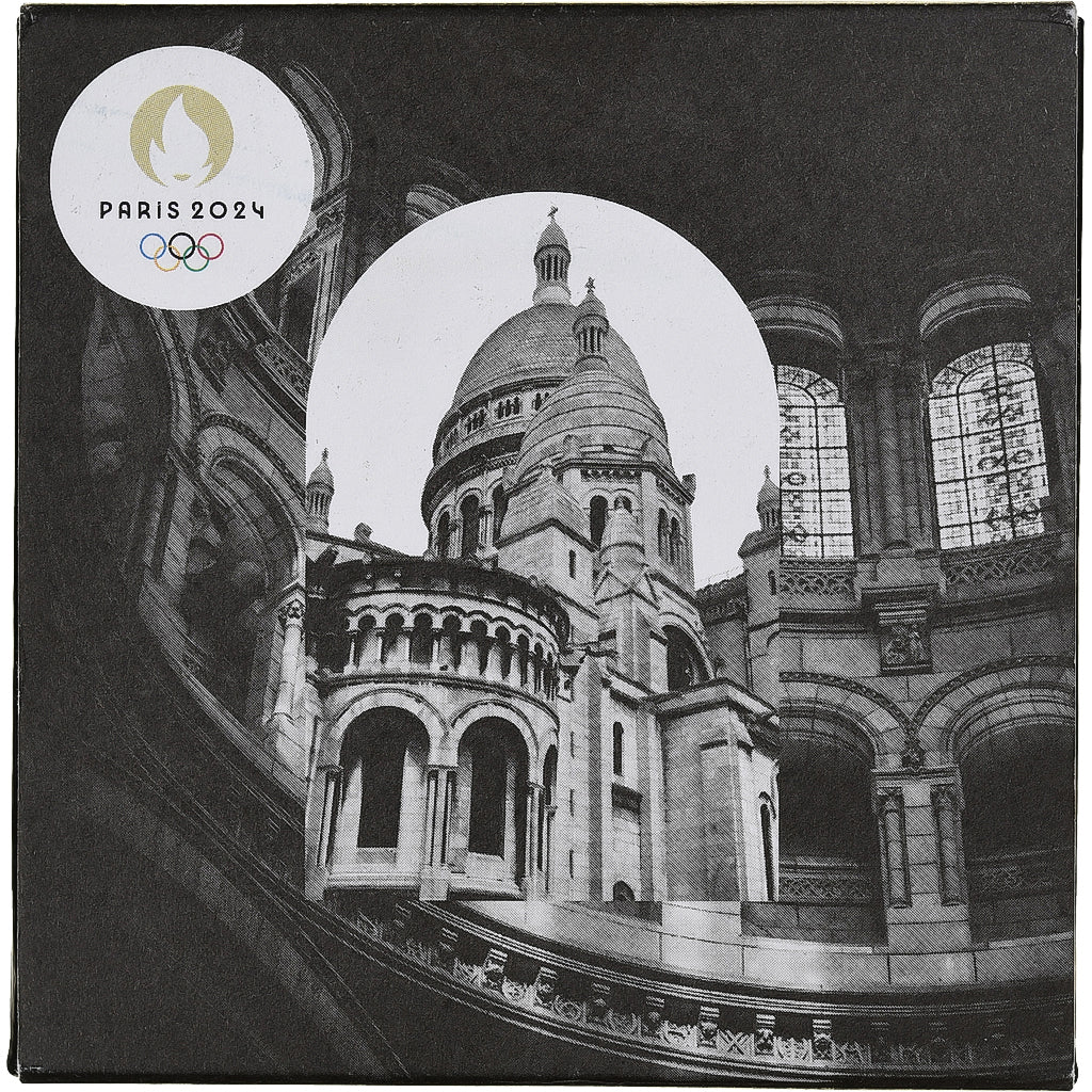 Francia, 10 Euro, JO 2024, Sacré-Cœur, Montmartre, 2022, MDP, Plata, FDC