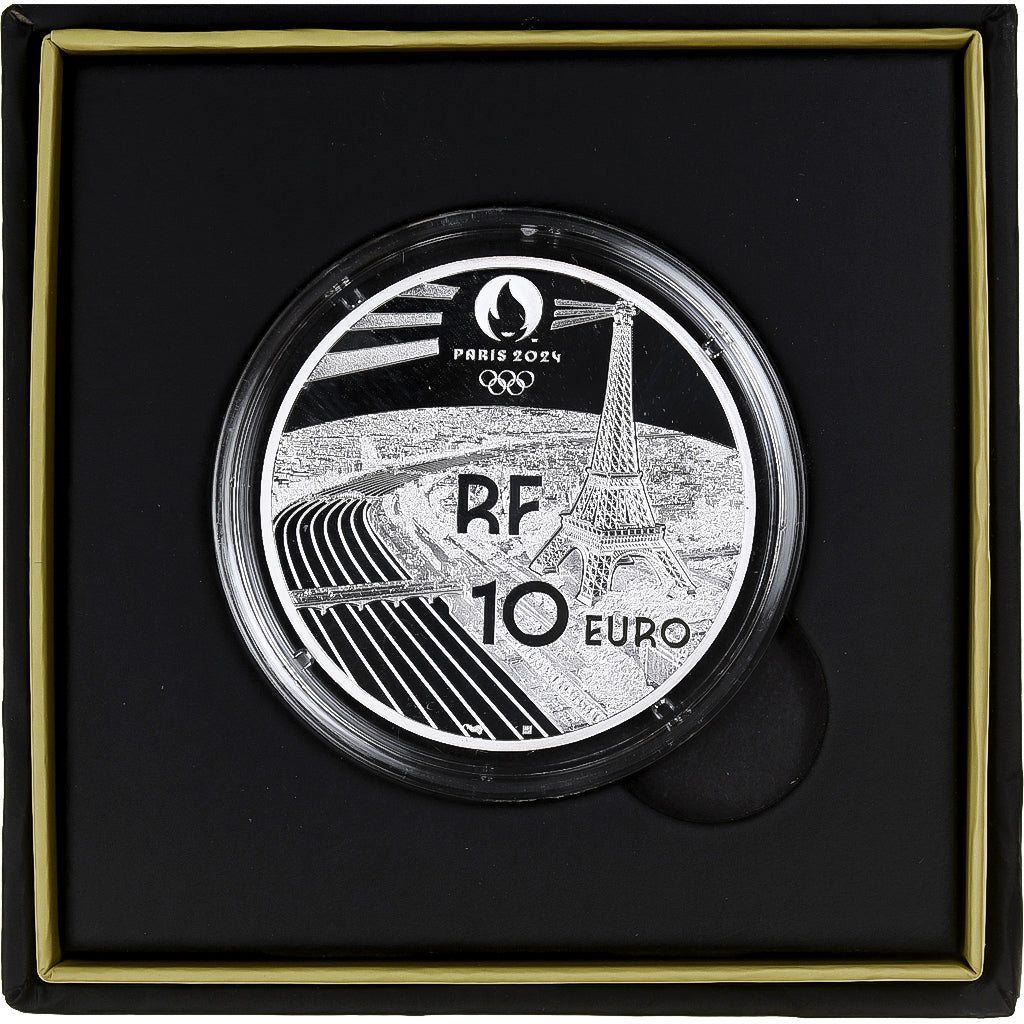 Francia, 10 Euro, JO 2024, Sacré-Cœur, Montmartre, 2022, MDP, Plata, FDC