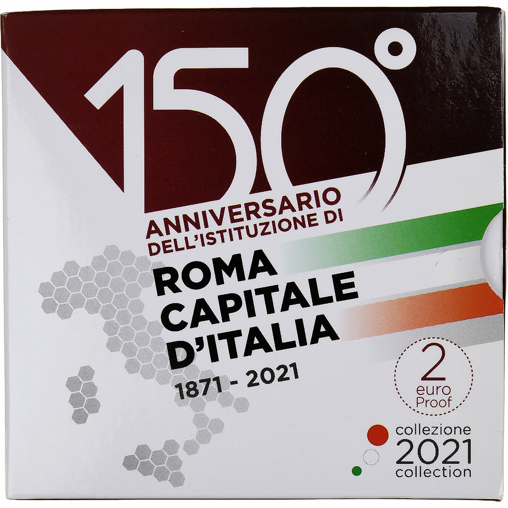 Italia, 2 Euro, Rome capital of Italy, Prueba, 2021, Rome, Bimetálico, FDC