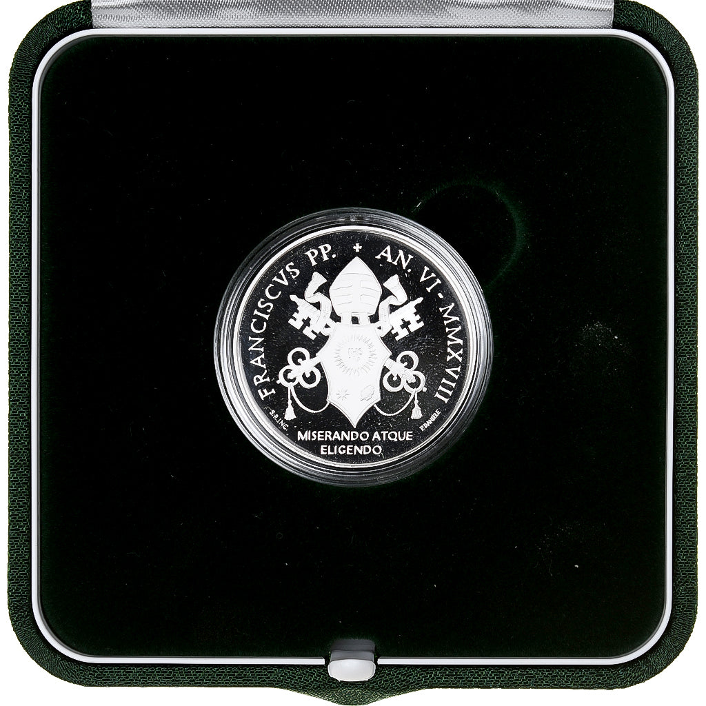 Vaticano, 5 Euro, Canonization of Paul VI, FS, 2018 - Anno VI, Rome, Argento