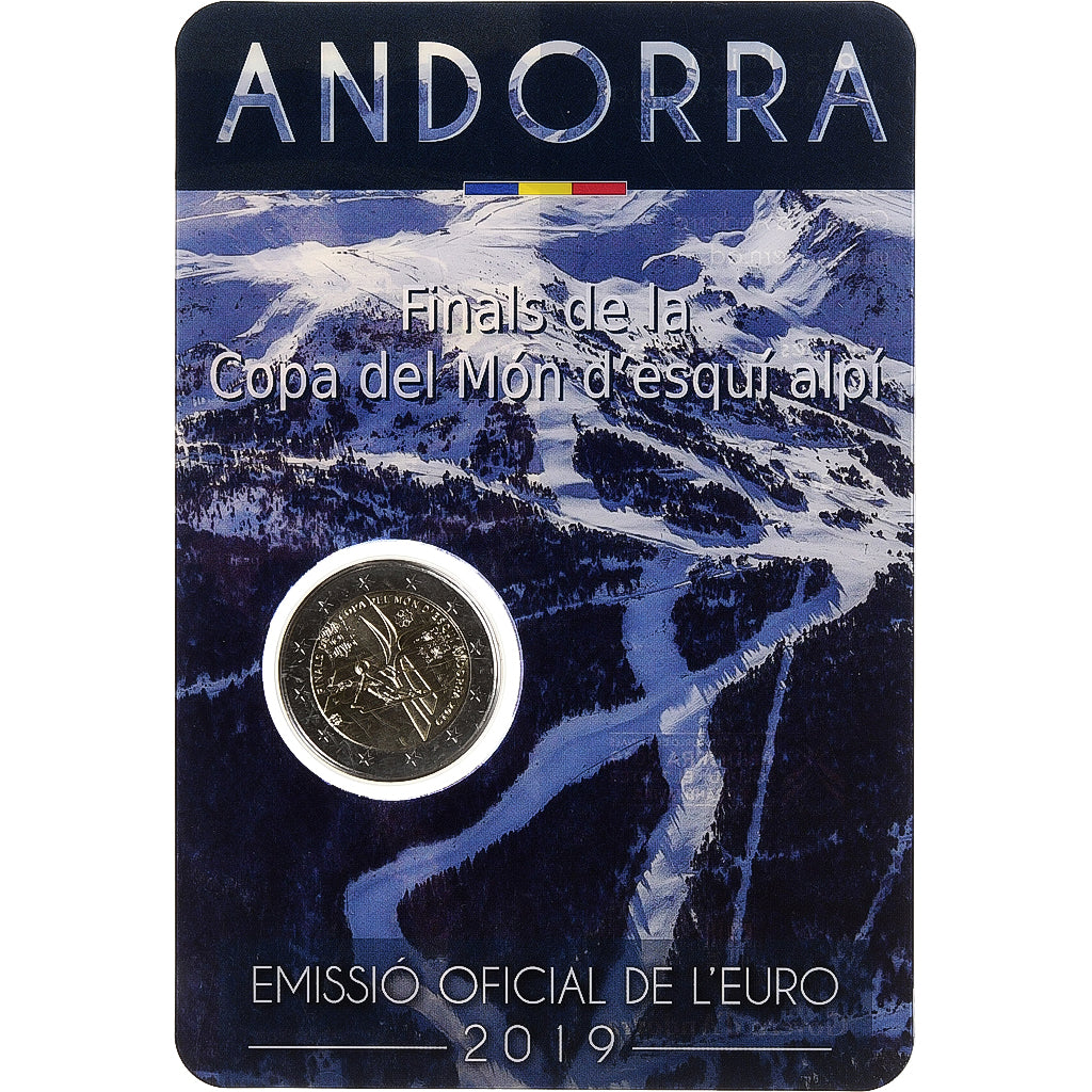 Andorre, 2 Euro, ski-alpin, BU, 2019, Monnaie de Paris, Bimétallique, FDC