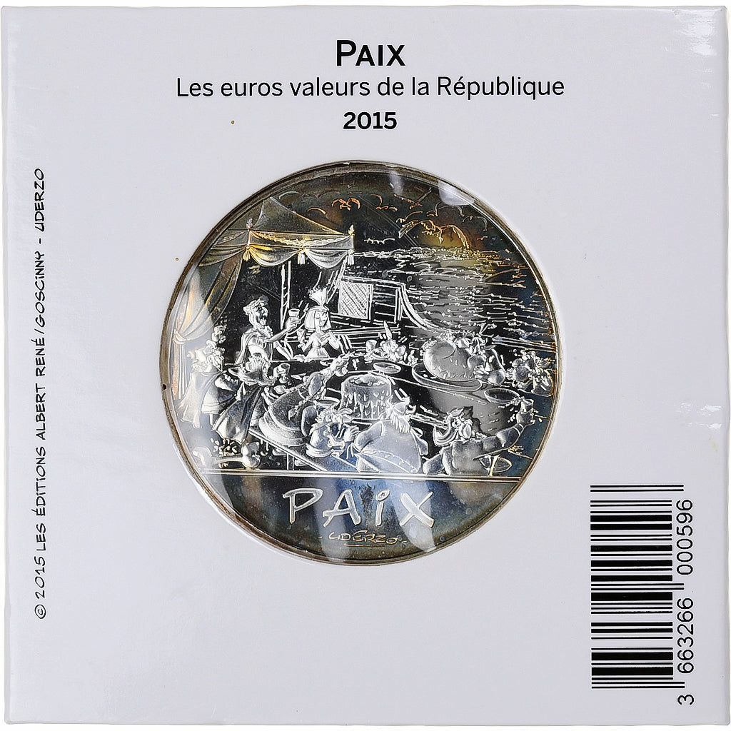 Francia, 50 Euro, Astérix et la paix, FS, 2015, MDP, Argento, FDC