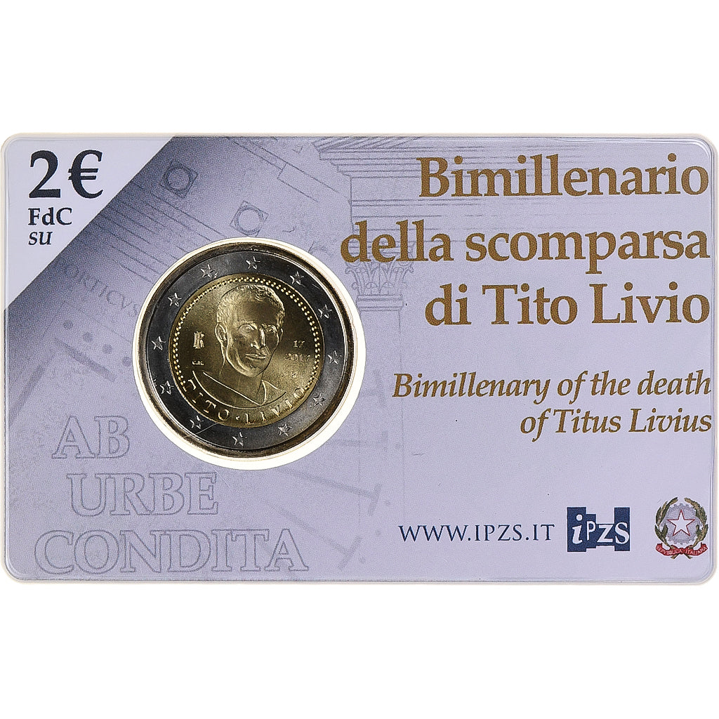 Italia, 2 Euro, Tito Livio, BU, 2017, Rome, Bi-metallico, FDC