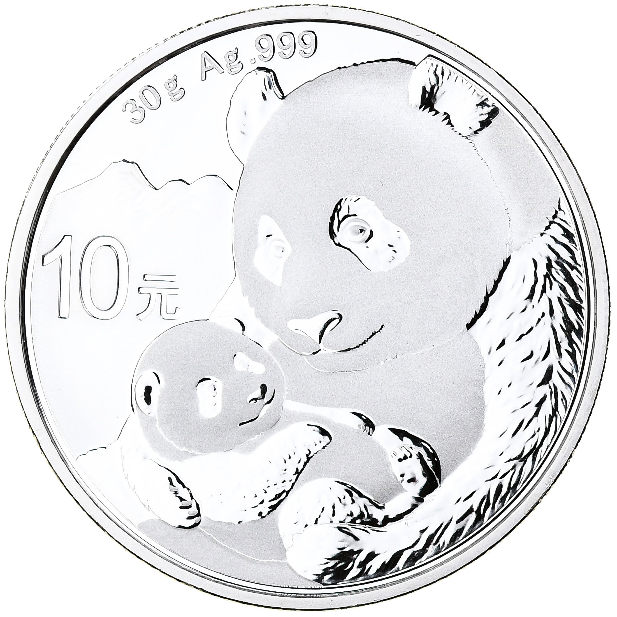 China, 10 Yüan, 1 oz, Panda, 2019, Proof, Silver, MS(65-70)