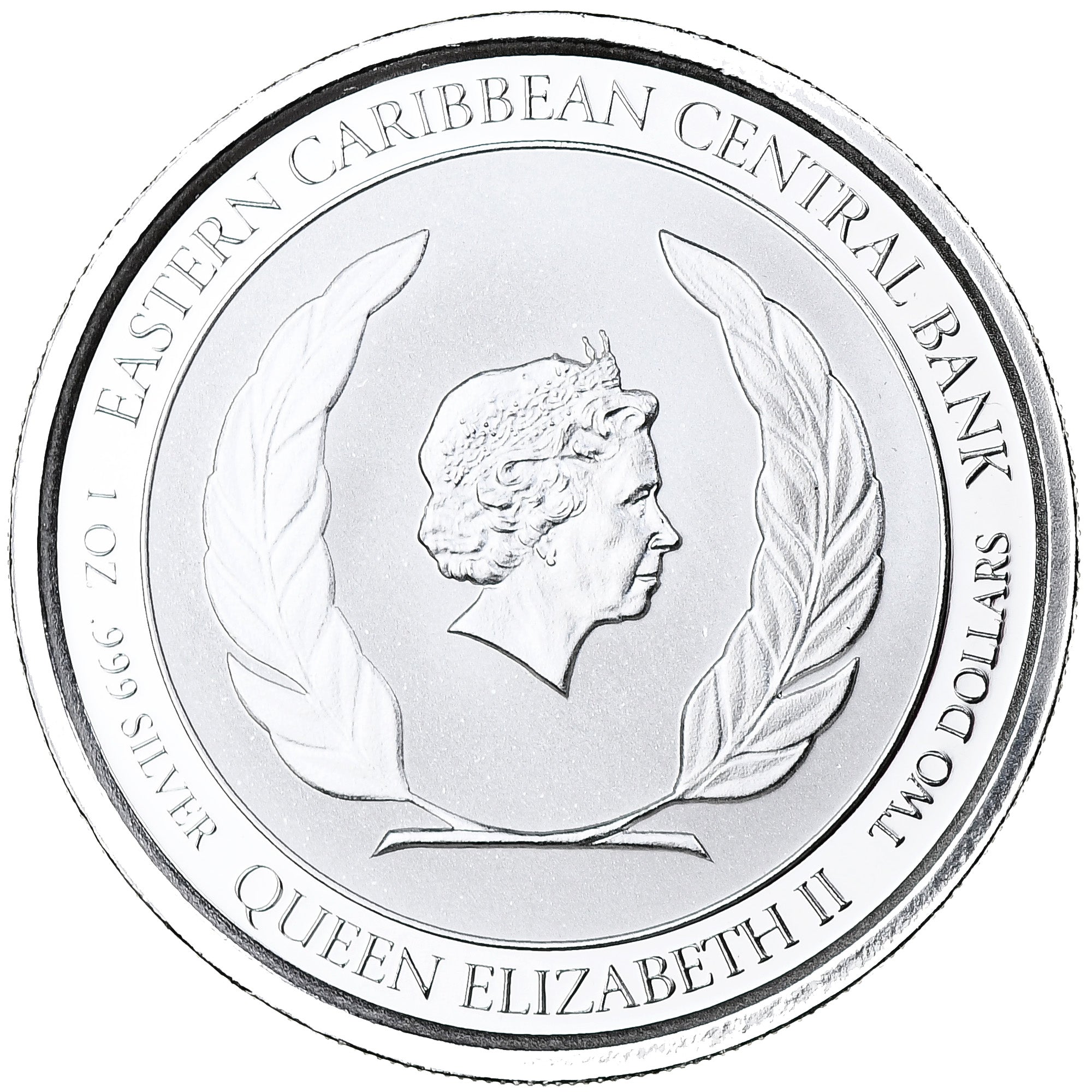 GRENADA, Elizabeth II, 2 dollars, 1 Oz, 2021, Scottsdale, Prueba, Plata, FDC