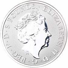 Royaume-Uni, Elizabeth II, 5 Pounds, 2 Oz, White Greyhound, 2021, Llantrisant