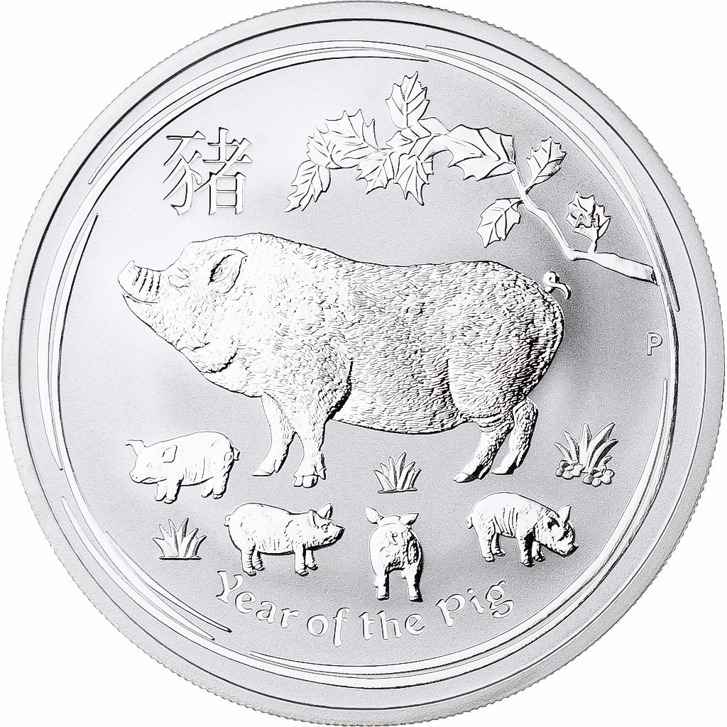 Australia, Elizabeth II, 1 Dollar, 1 Oz, Year of the Pig, 2019, Perth, Proof