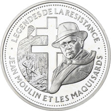 France, Médaille, Jean Moulin et les Maquisards, Argent, FDC