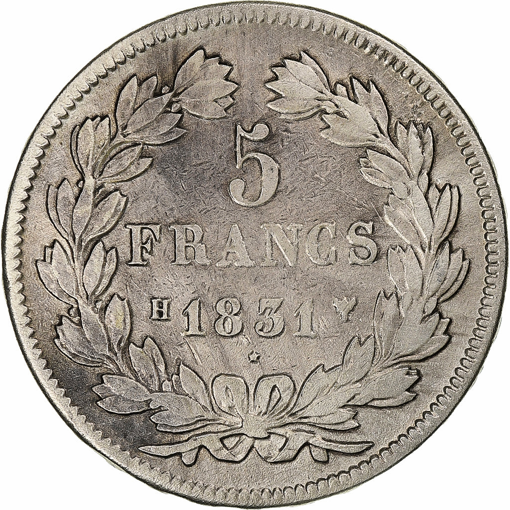 Francia, Louis-Philippe, 5 Francs, 1831, La Rochelle, Argento, MB+