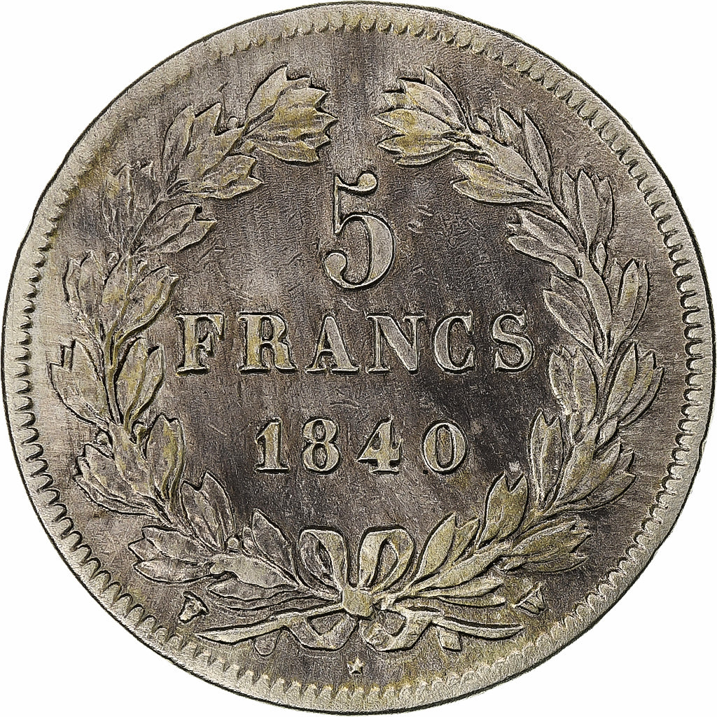Frankreich, Louis-Philippe, 5 Francs, 1840, Lille, Caducée, Silber, S+