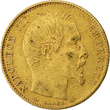 Frankrijk, Napoleon III, 5 Francs, 1854, Paris, tranche cannelée, Goud, ZF