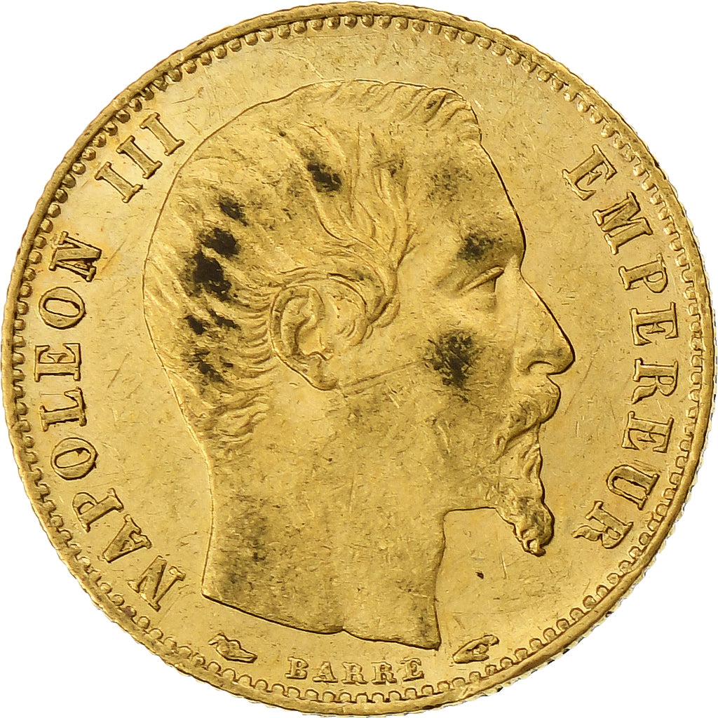 France, Napoleon III, 5 Francs, 1854, Paris, tranche cannelée, Gold, EF(40-45)
