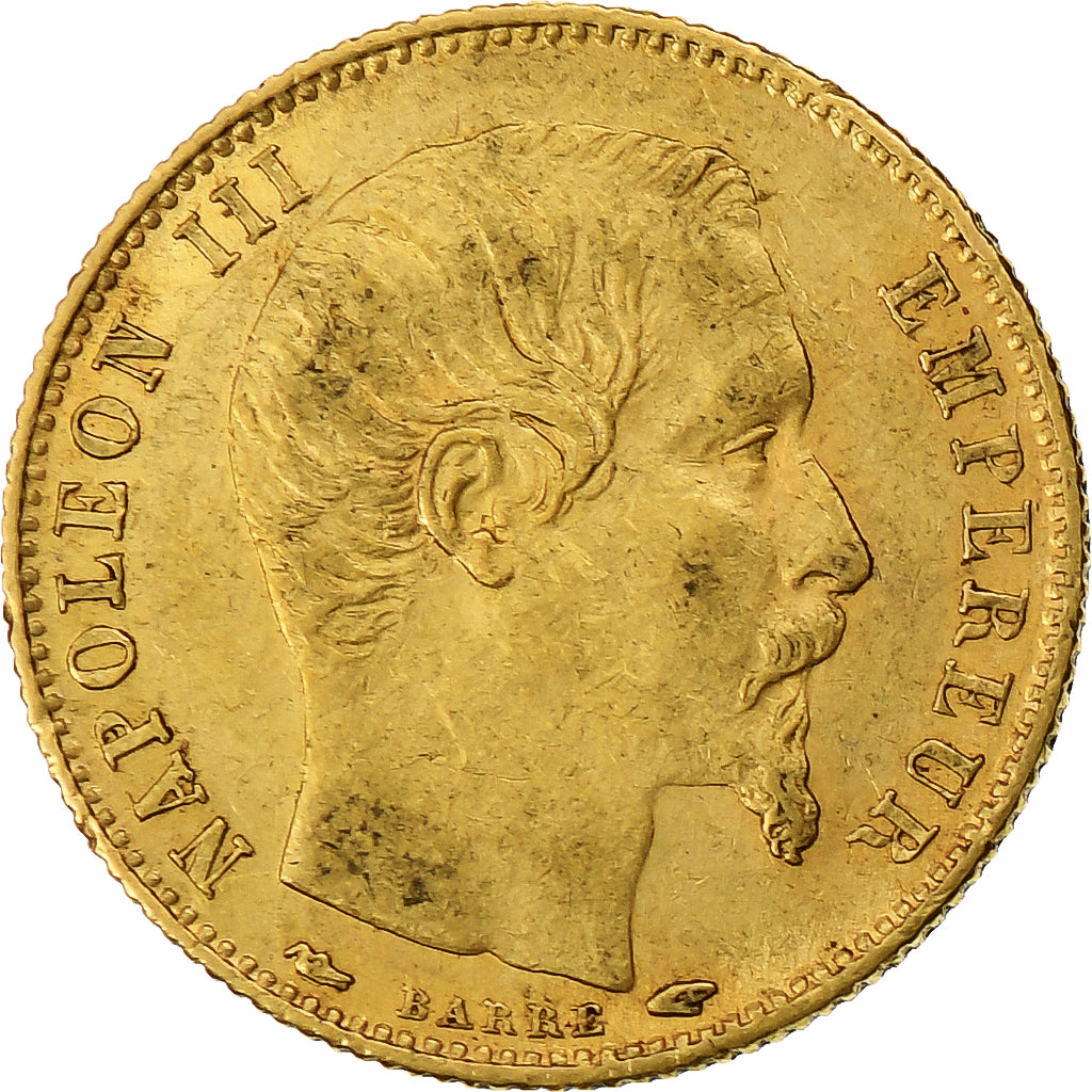 France, Napoleon III, 5 Francs, 1854, Paris, tranche cannelée, Gold, EF(40-45)