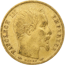 France, Napoleon III, 5 Francs, 1854, Paris, tranche lisse, Gold, EF(40-45)