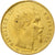 França, Napoleon III, 5 Francs, 1854, Paris, tranche lisse, Dourado, EF(40-45)