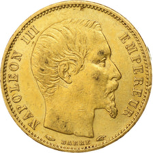 France, Napoleon III, 5 Francs, 1854, Paris, tranche lisse, Gold, EF(40-45)