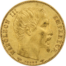Francia, Napoleon III, 5 Francs, 1854, Paris, tranche lisse, Oro, MBC+