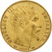Francia, Napoleon III, 5 Francs, 1854, Paris, tranche lisse, Oro, MBC+