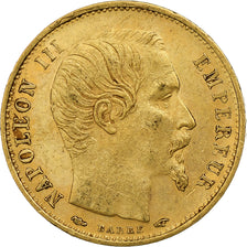 France, Napoléon III, 5 Francs, 1854, Paris, tranche lisse, Or, TTB+